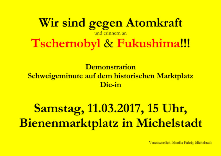 Demo zum Jahrestag von Fukushima