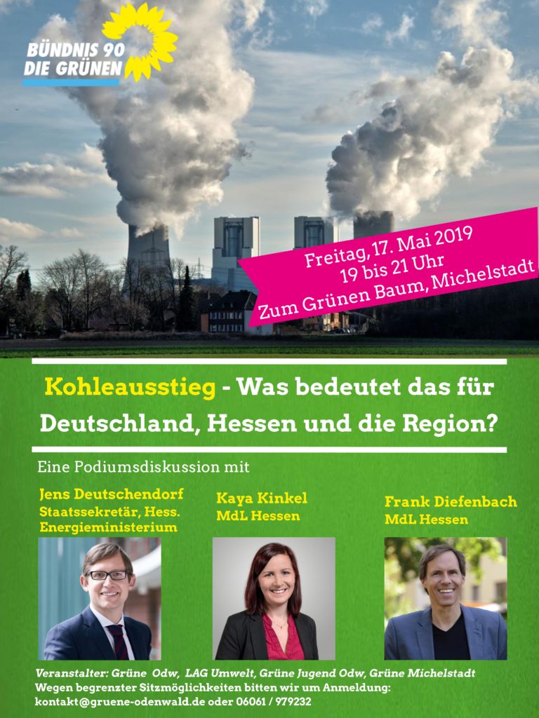 Podiumsdiskussion am 17.05.19 Thema „Kohleausstieg“