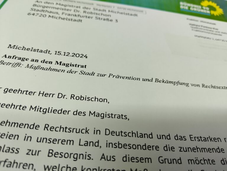 Gefahr von Rechts – GRÜNEN-Anfrage legt fehlende Prävention und Bekämpfung von Extremismus in Michelstadt offen